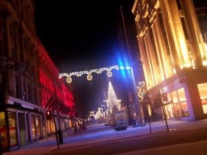 Christmas decor on Buchanan Street
