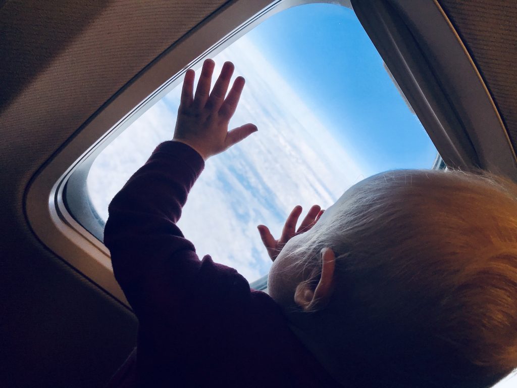 Kids just love a window seat...